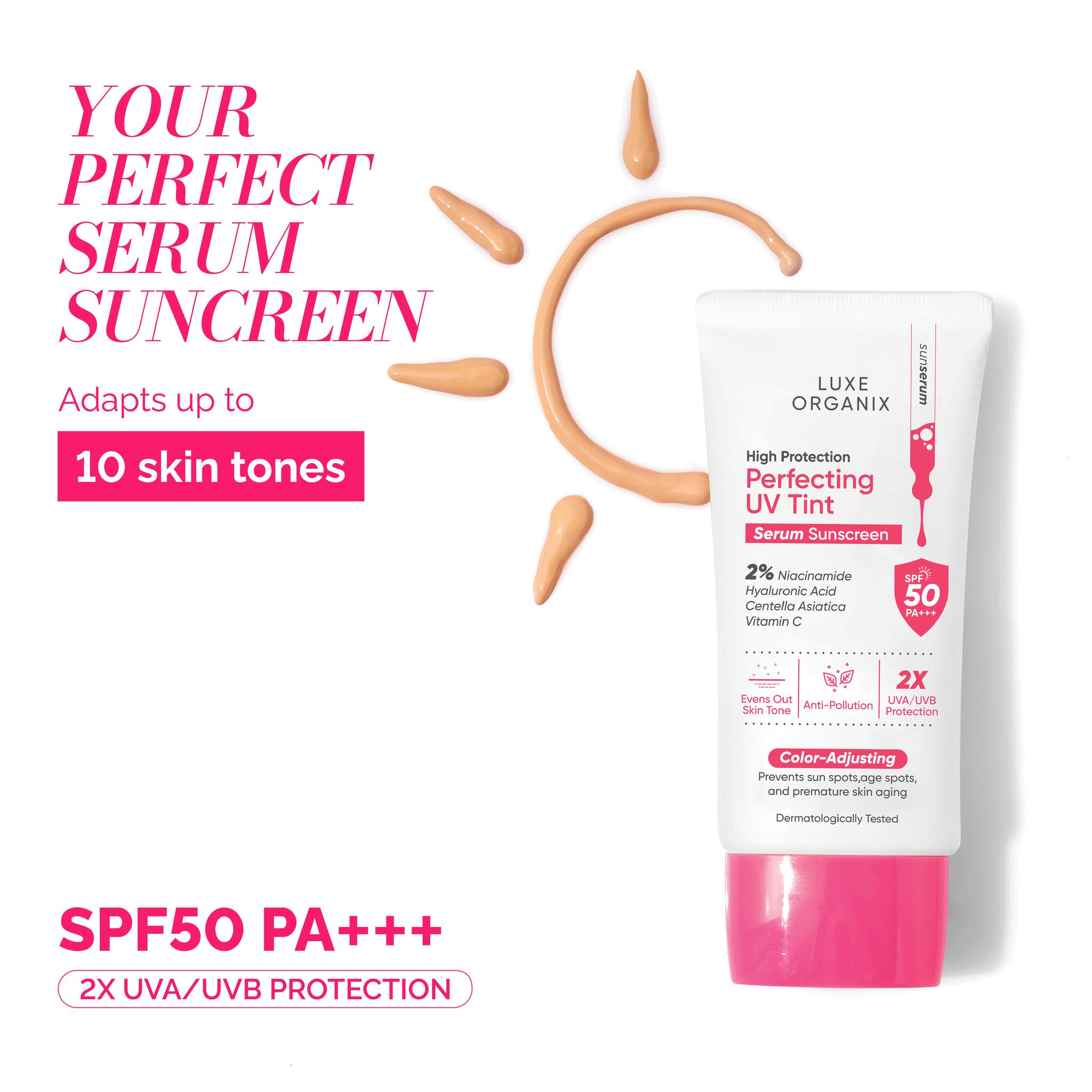 [Luxe Organix PH] High Protection Perfecting UV Tint Serum Suncreen SPF50 PA+++ 40G
