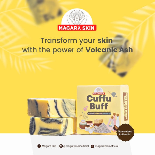 [Magara Skin] Cuffu Buff with Volcanic Ash Soap