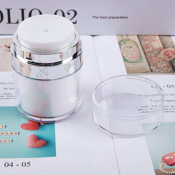 Airless Pump Cosmetic Jar Empty DIY Lotion Face Cream Refillable 50ML