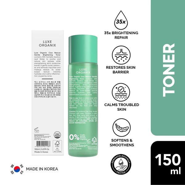 [Luxe Organix] Cica Rescue Gentle Brightening Toner 150ml