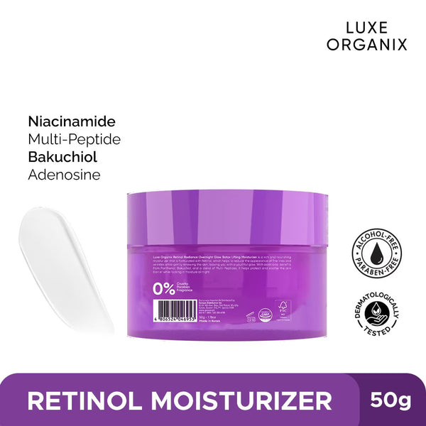 [Luxe Organix] Retinol + Bakuchiol Overnight Radiant Glow Botox Lifting Moisturizer 50g