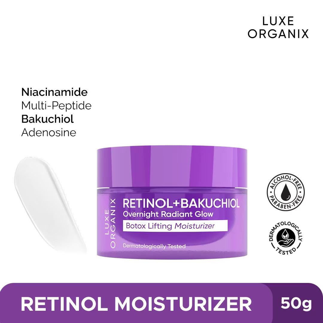 [Luxe Organix] Retinol + Bakuchiol Overnight Radiant Glow Botox Lifting Moisturizer 50g