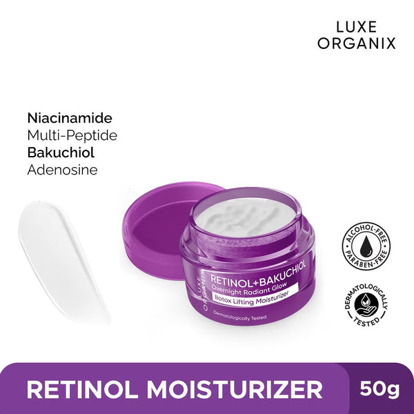 [Luxe Organix] Retinol + Bakuchiol Overnight Radiant Glow Botox Lifting Moisturizer 50g