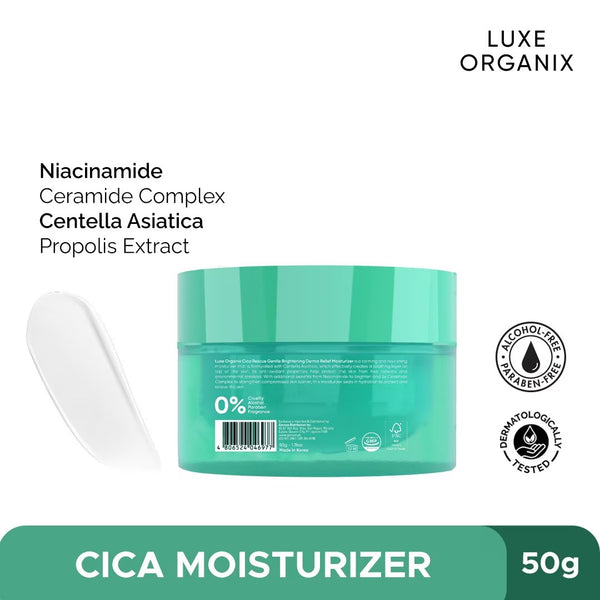 [Luxe Organix] Cica Rescue Gentle Brightening Derma Relief Moisturizer 50g