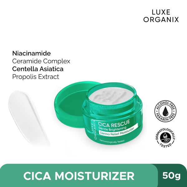 [Luxe Organix] Cica Rescue Gentle Brightening Derma Relief Moisturizer 50g