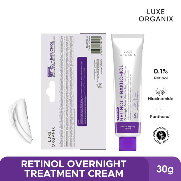 [Luxe Organix] Retinol+ Bakuchiol Overnight Glow Gentle Treatment Cream 30g