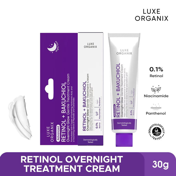 [Luxe Organix] Retinol+ Bakuchiol Overnight Glow Gentle Treatment Cream 30g