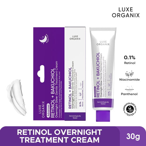 [Luxe Organix] Retinol+ Bakuchiol Overnight Glow Gentle Treatment Cream 30g