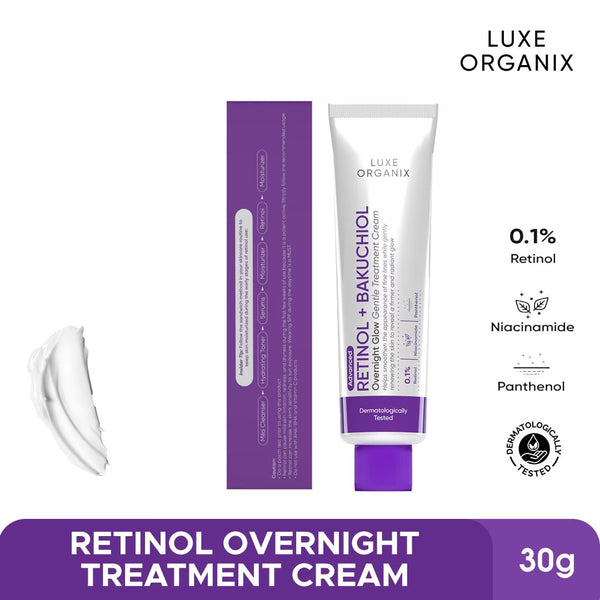 [Luxe Organix] Retinol+ Bakuchiol Overnight Glow Gentle Treatment Cream 30g