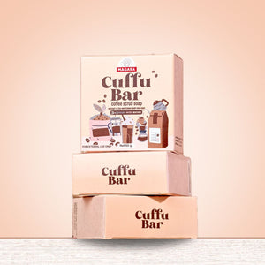 [Magara Skin] Pack of 3 Cuffu Bar Coffee Scrub Soap 60g