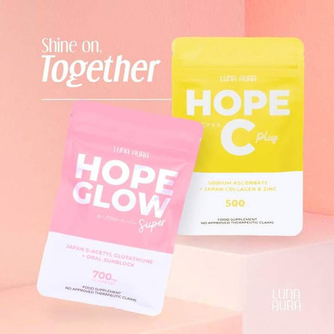 [Luna Aura] Hope Glow Biggie Mini | Classic | Skin Pro | Hope C Plus | Dream of Me | Crystal S-Acetyl Glutathione Drink - Venice and Vica Beauty