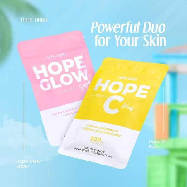 [Luna Aura] Hope Glow Biggie Mini | Classic | Skin Pro | Hope C Plus | Dream of Me | Crystal S-Acetyl Glutathione Drink - Venice and Vica Beauty