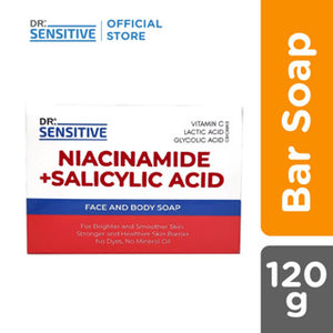 [Dr. Sensitive ] Niacinamide + Salicylic Acid Face and Body Bar Soap 120g