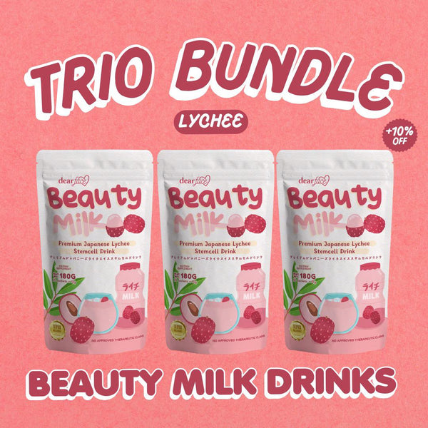 [Dear Face] Trio Bundle Beauty Milk Beauty Bean Collagen Glutathione Drinks