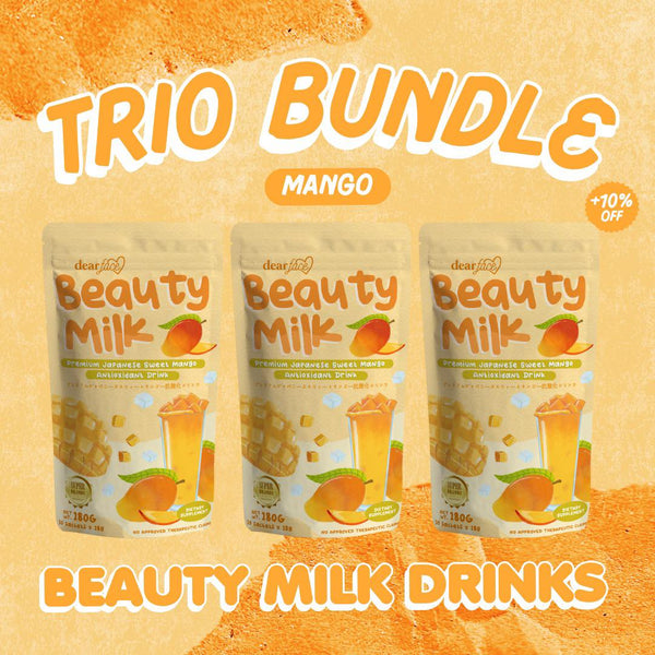[Dear Face] Trio Bundle Beauty Milk Beauty Bean Collagen Glutathione Drinks - Venice and Vica Beauty
