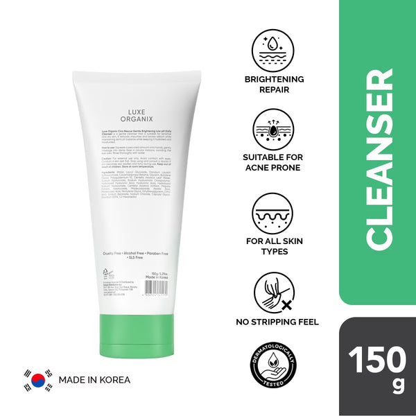 [Luxe Organix PH] Luxe Organix Cica Rescue Gentle Brightening Cleanser 150g | Venice and Vica beauty