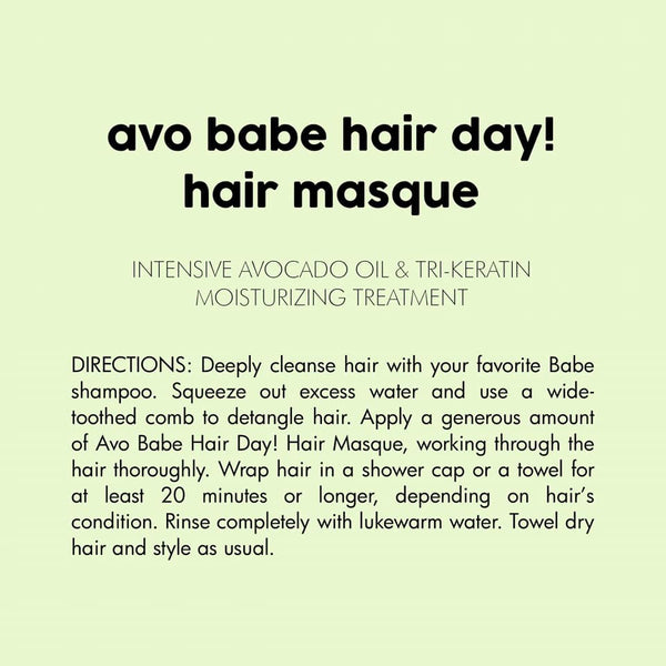 [Babe Formula] Avo Babe Hair Day Hair Masque Intensive Avocado Oil & Tri-Keratin Treatment by Babe Formula - Venice and Vica Beauty