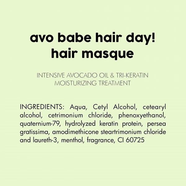 [Babe Formula] Avo Babe Hair Day Hair Masque Intensive Avocado Oil & Tri-Keratin Treatment by Babe Formula - Venice and Vica Beauty