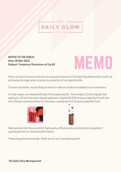 [The Daily Glow] Watermelon Lip Oil - Venice and Vica Beauty