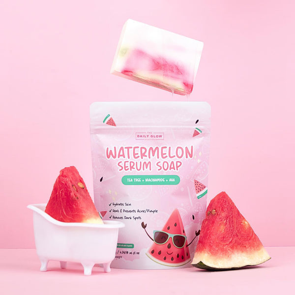 [The Daily Glow] Watermelon Serum Soap - Venice and Vica Beauty